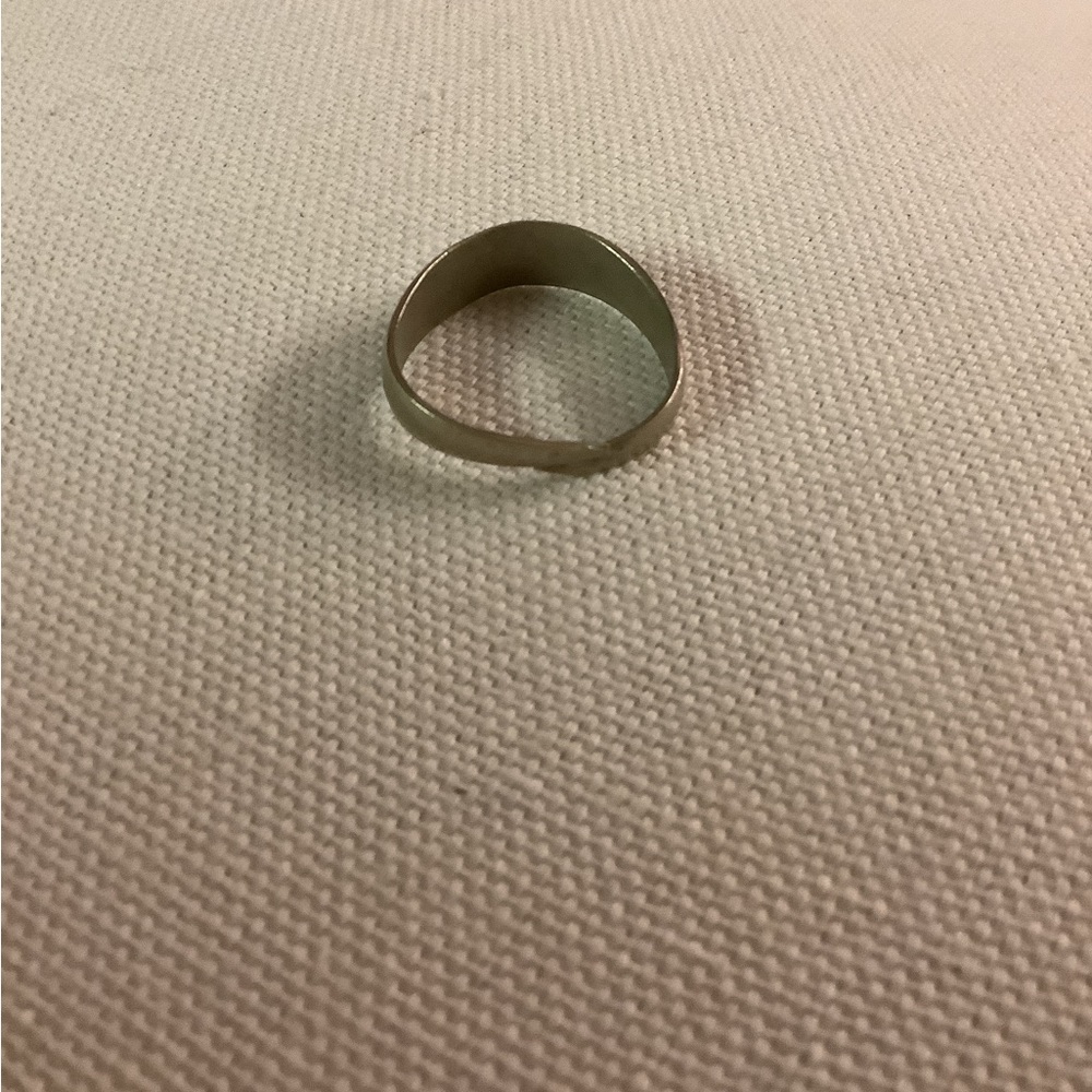 Antique Fine Solid Silver Floral Ring Adjustable - image 5